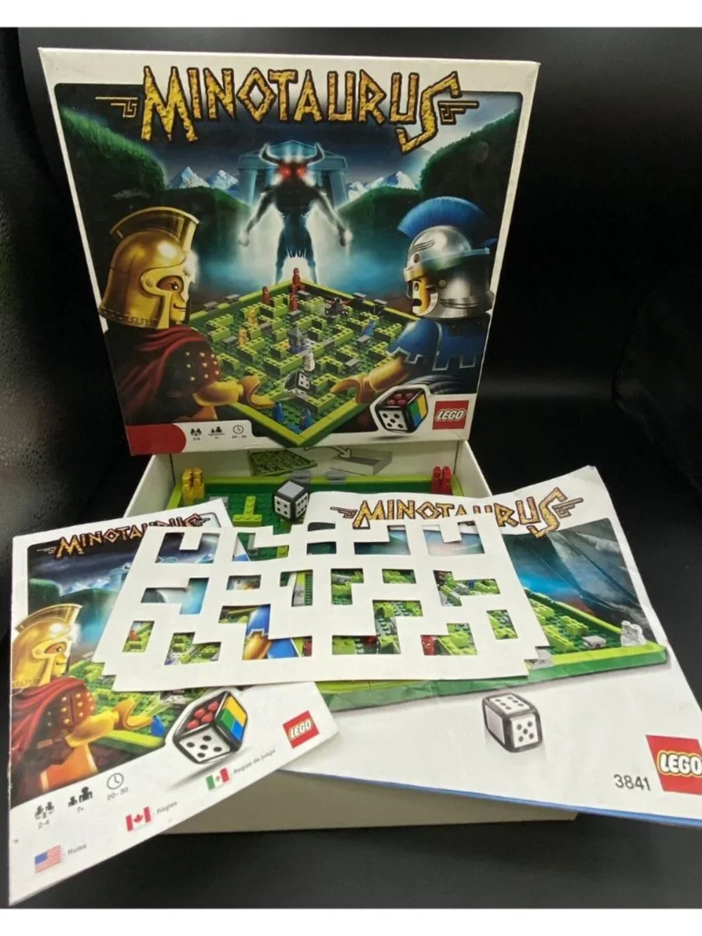 Lego Game Minotaurus 3841 Board Game Box Mini Figures Manuals READ